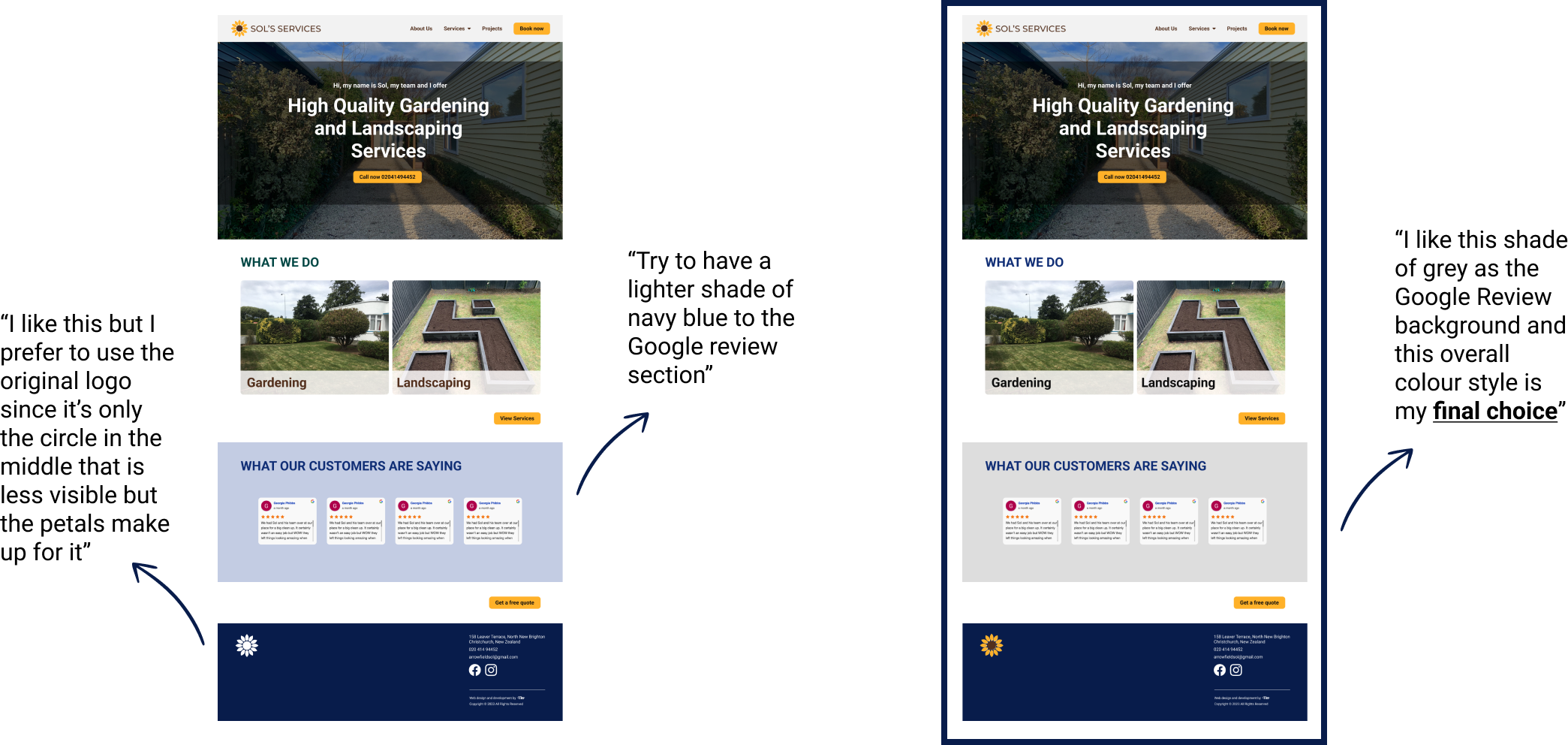 Image of client desired changes